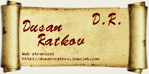 Dušan Ratkov vizit kartica